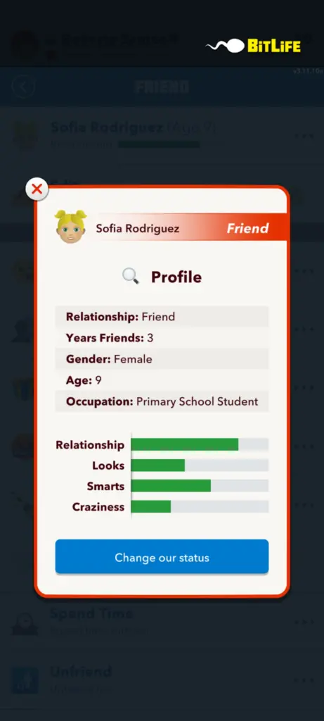 Bitlife unbloked Characters name image