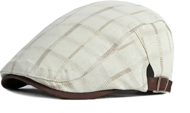 head wears Kerouac-Plaid-Hat