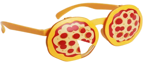 eyewear Powder Bunny Goggles shade French Fries Pizza Slice glasses