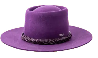 head wears Vero-Beach-Fedora-color-Past-Prime-Purple