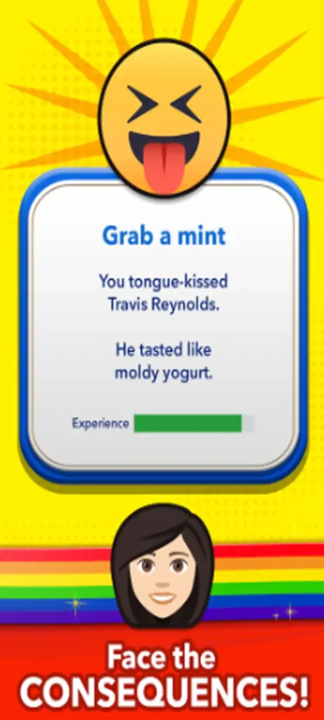 Bitlife Face the Consequences with hint option box