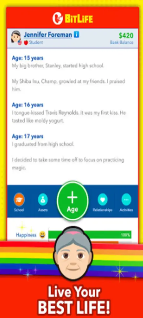 Bitlife live your best life with age years counter image