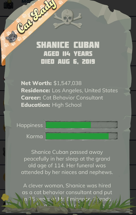 bitlife Ribbon cat lady