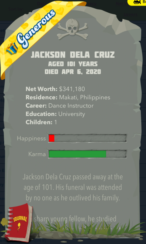 bitlife Ribbon generous