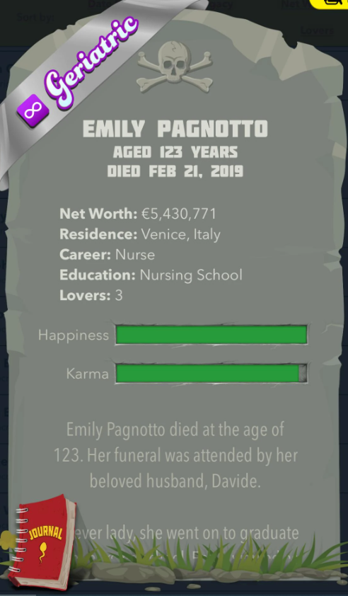 bitlife Ribbon geriatric