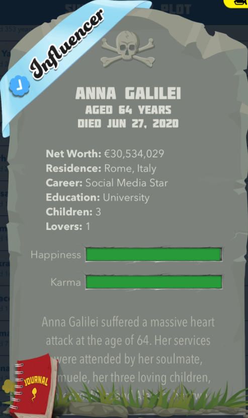 bitlife Ribbon influencer