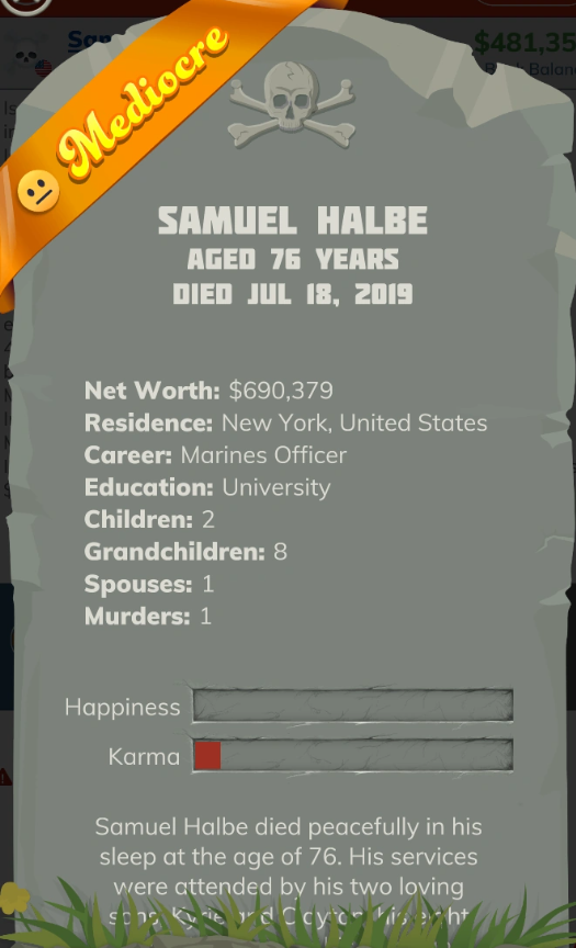 bitlife Ribbon mediocre