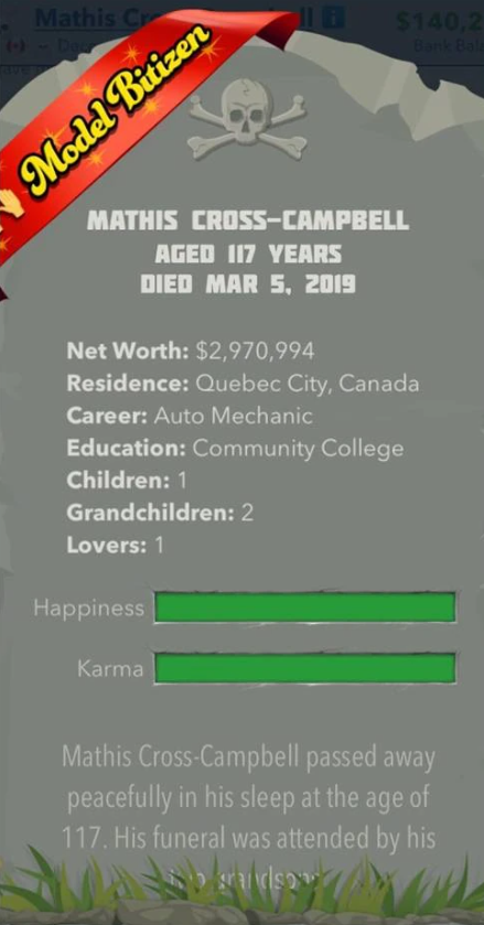 bitlife Ribbon model bitizen