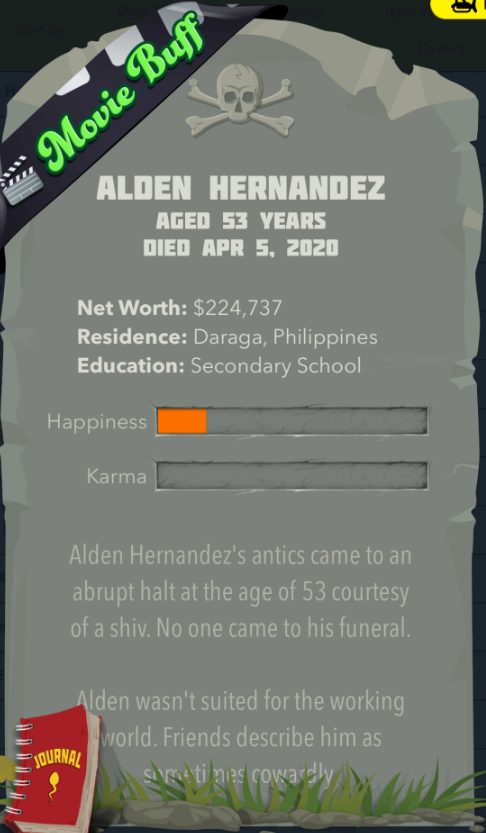 bitlife Ribbon movie buff