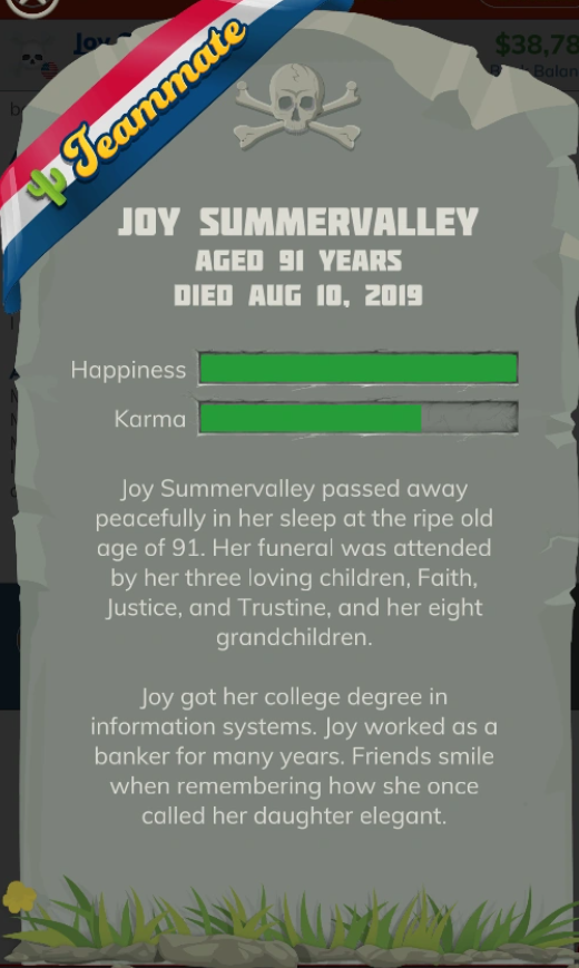 bitlife Ribbon teammate