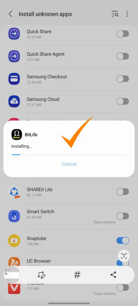 final bitlife download  install button screen