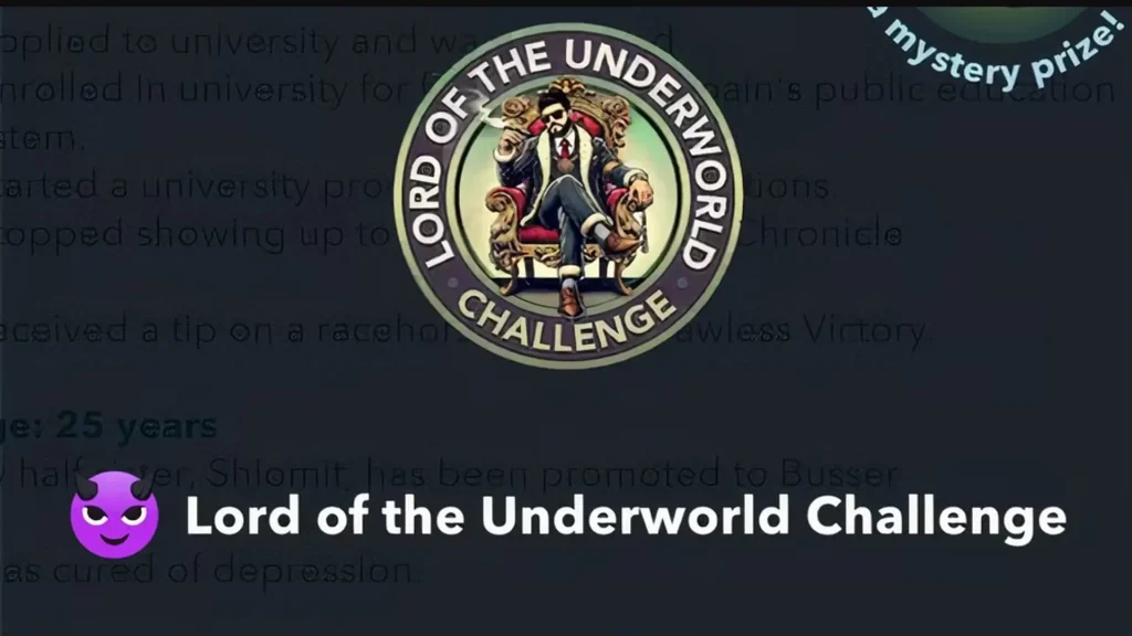 loard of the underword challenge in bitlife