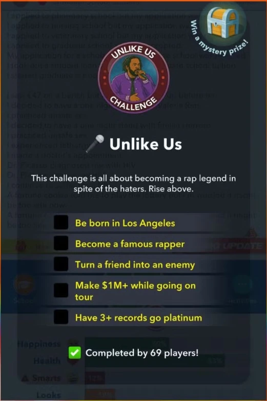 bitlife unlike us challenge
