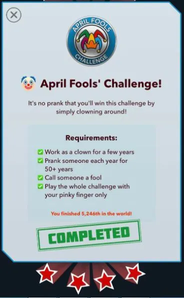 april fools challenge in bitlife
